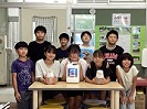 アルコールスプレーを受領したこどもたちの様子