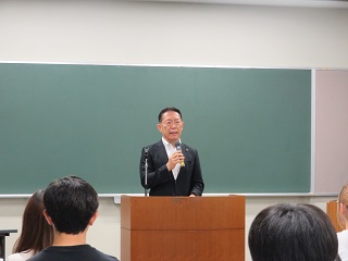 市長あいさつの様子