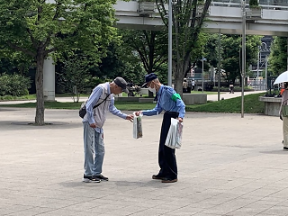 電話で詐欺防止街頭啓発