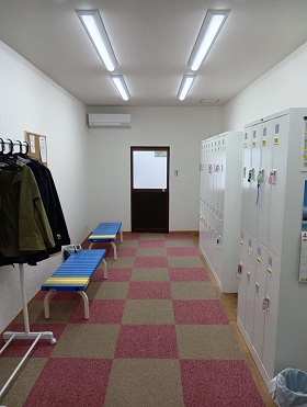 整備した更衣室