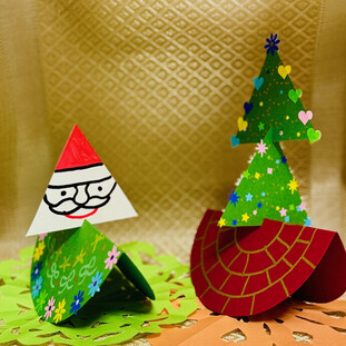 ゆらゆらサンタをつくろう