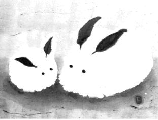 牛乳で描くはがき絵