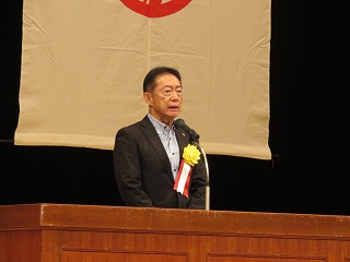 挨拶をする井崎市長