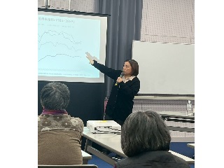 グラフを用いた講座の様子