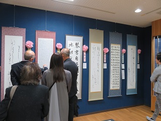 流山市書道展の様子