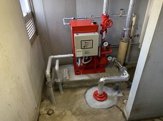 改修された消火ポンプの写真