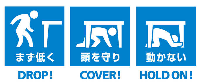 3つの安全行動についてのイラスト