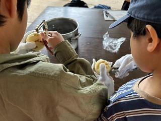 「Let's 火おこし!! in 手賀の丘」の様子