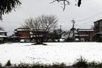 畑は1面雪景色に