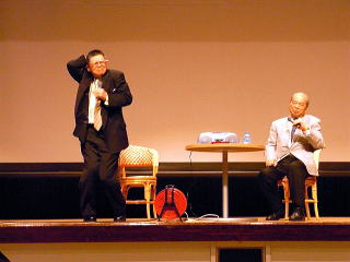 澤田さんと財津一郎さんの対談の写真
