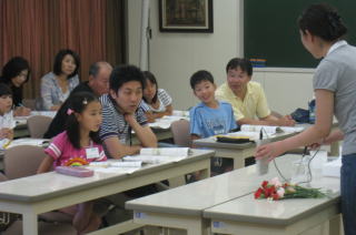 液体窒素を使った実験の写真