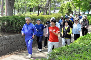 運動公園の外周コースを