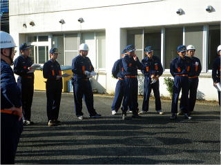 消防団第6方面隊の団員が機関員教養