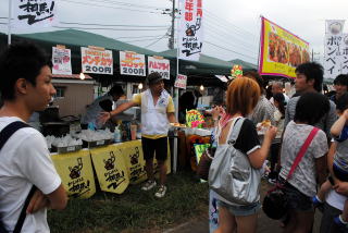 相馬市から来たブースに多くの来客の写真