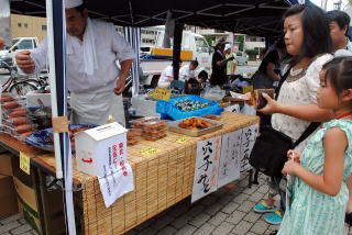 相馬産の物産販売ブースの写真