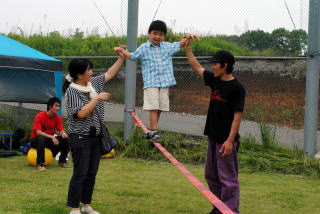 高く張られたラインに挑戦