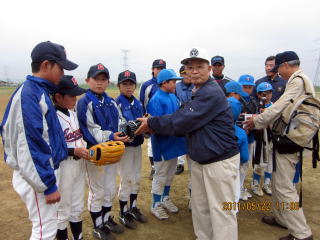 流山市少年野球連盟が相馬市を訪問