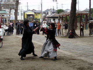 新選組流山隊による演武の写真