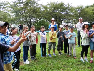 「めだかの学校」キャンプ開校式