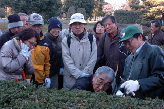 運動公園で実習を