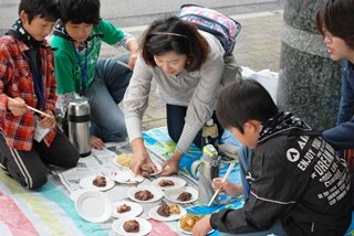 つきたての餅はおいしそう