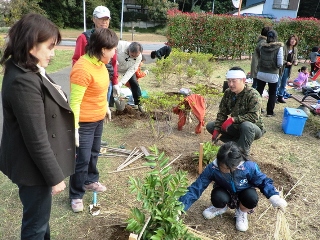 植樹に参加した苗木里親の皆さん