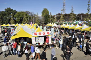 秋晴れの下での開催