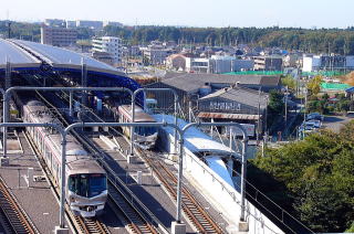 流山おおたかの森駅の俯瞰