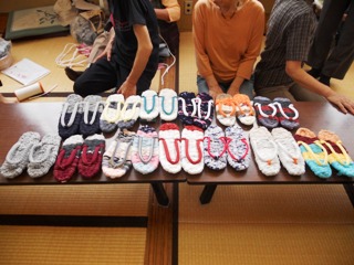 完成した布ぞうり