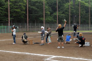 総合運動公園野球場で撮影