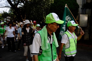 避難所へ向かう皆さん