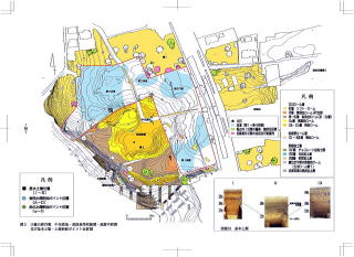 発掘の場所を示す