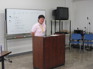 流山市子ども会育成連絡協議会の藍川会長のあいさつ