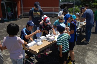 水の温度がどれくらい上がったかを計測