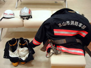 消防隊員の装備