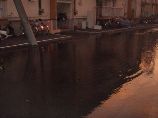 利根運河に水を汲み取って水害を回避