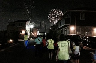 流山花火大会会場周辺をパトロール