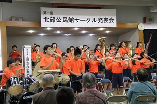 北部中学校吹奏学部による演奏