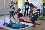 AED（自動体外式除細動器）の操作訓練