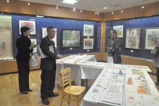 岡倉天心の甥・岡倉秋水のお孫さんで流山にお住いの画家・岡倉日出夫さんご夫妻による作品