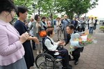 初登庁する市長の写真