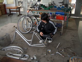 再生自転車の組み立て