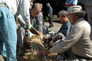 大きな縄作り