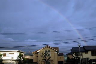 雨上がりの空に虹
