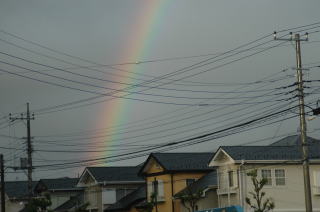 雨上がりの空に虹