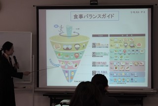 食事バランスについて説明している写真