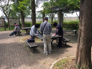 公園で一休み