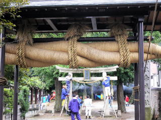 赤城神社の大しめ縄