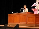 講演を行ったさわやか福祉財団理事長の堀田力さんの写真
