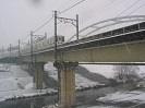 雪景色を走る東武野田線